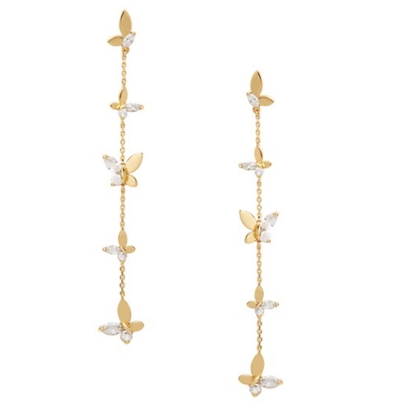 KATE SPADE • Social Butterfly Linear Drop Earrings